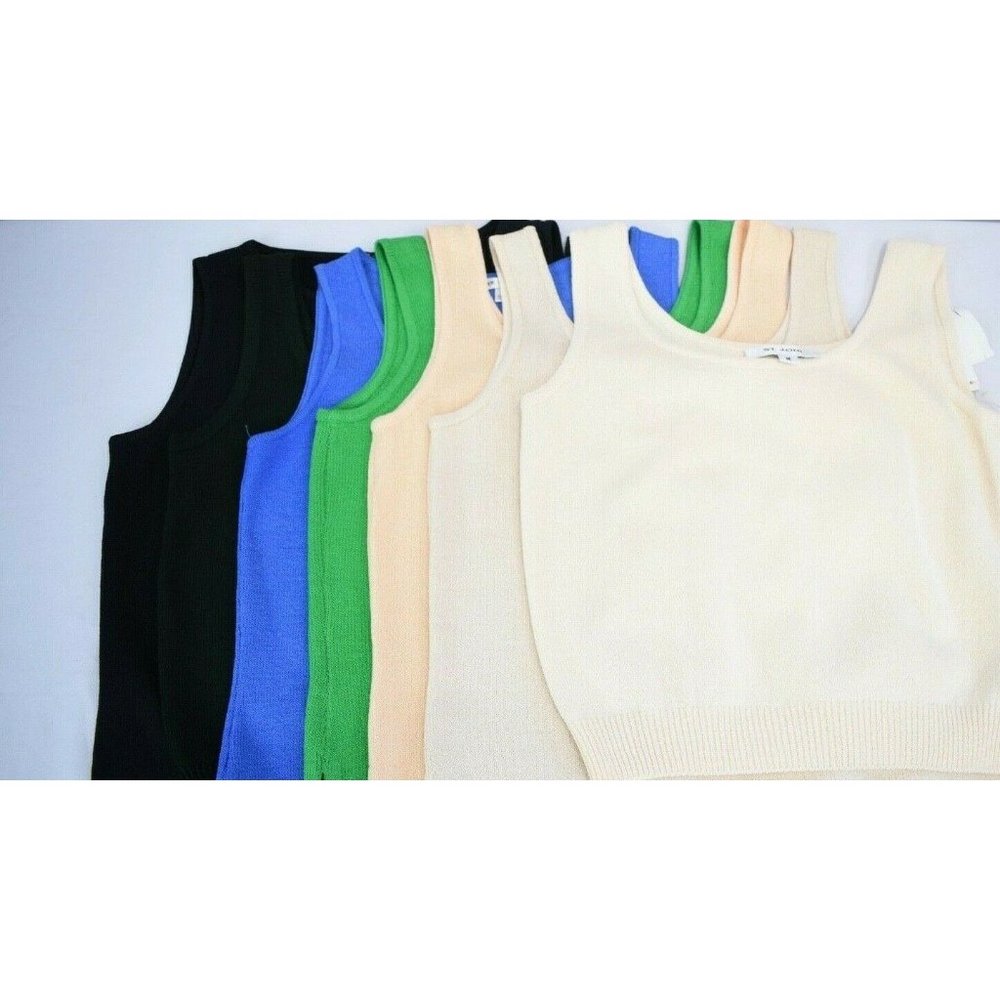 St. John Santana Knit Shell Tank 10 Medium Vintage Great Condition